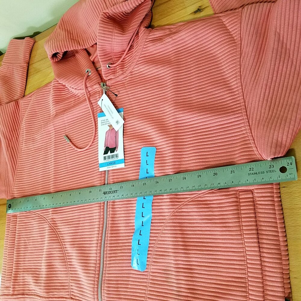 DKNY Tech Ottoman Jacket Rust Women’s Size Large NWT - Picture 6 of 13